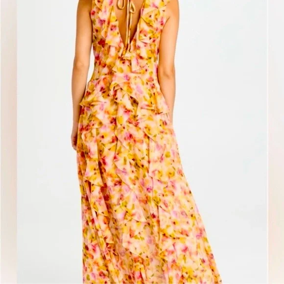 Misa Los Angeles Claudita Dress in Golden Flora - Picture 5 of 9